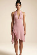 The Aurora Ruffle Halter Mini