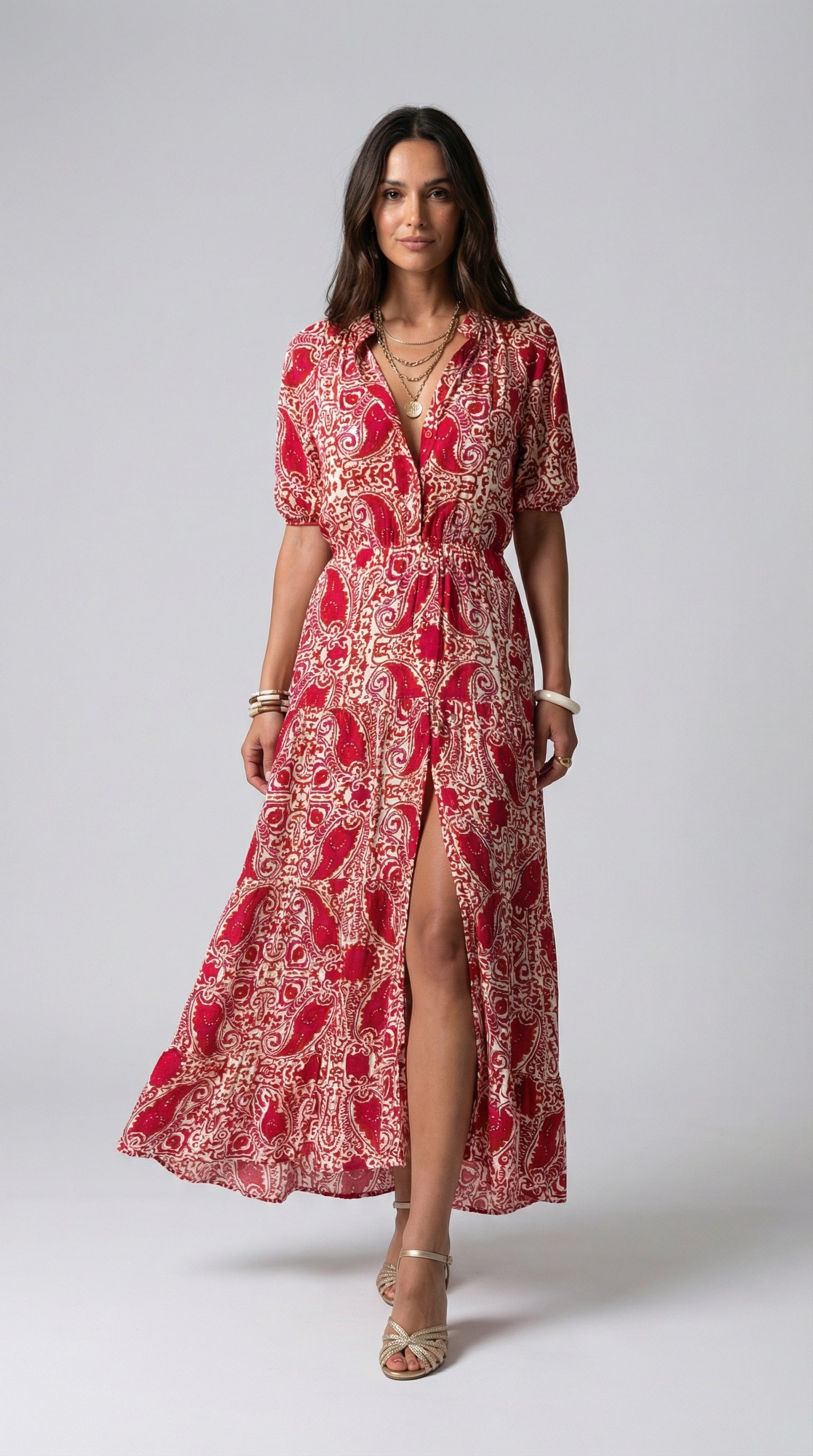 The Crimson Paisley Maxi