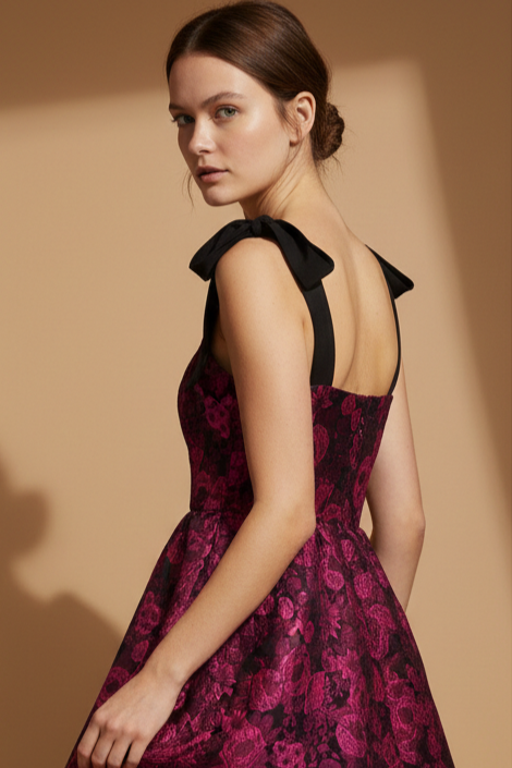 The Midnight Peony Jacquard Mini