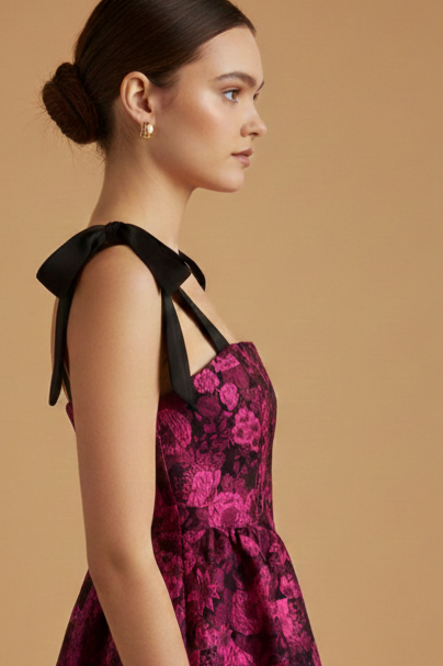 The Midnight Peony Jacquard Mini