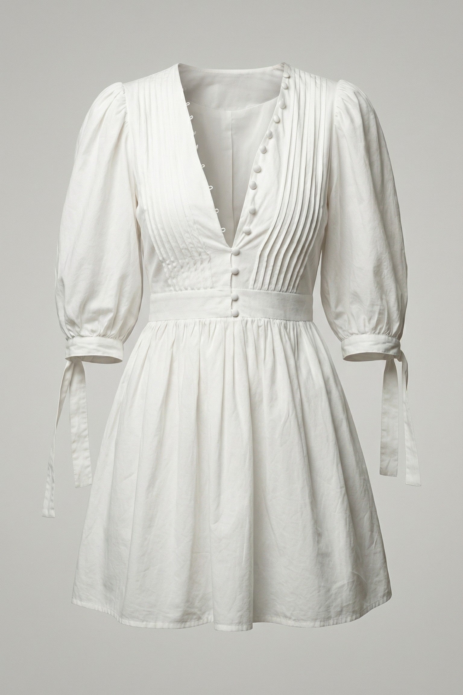 Cotton Puff Sleeve Mini