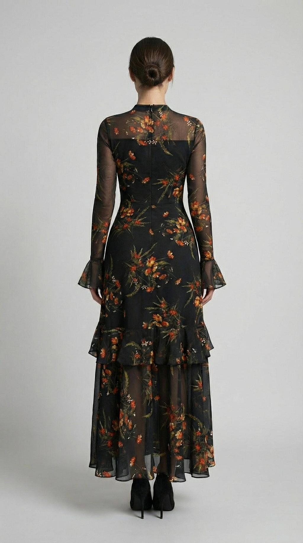 The Nocturnal Bloom Tiered Maxi