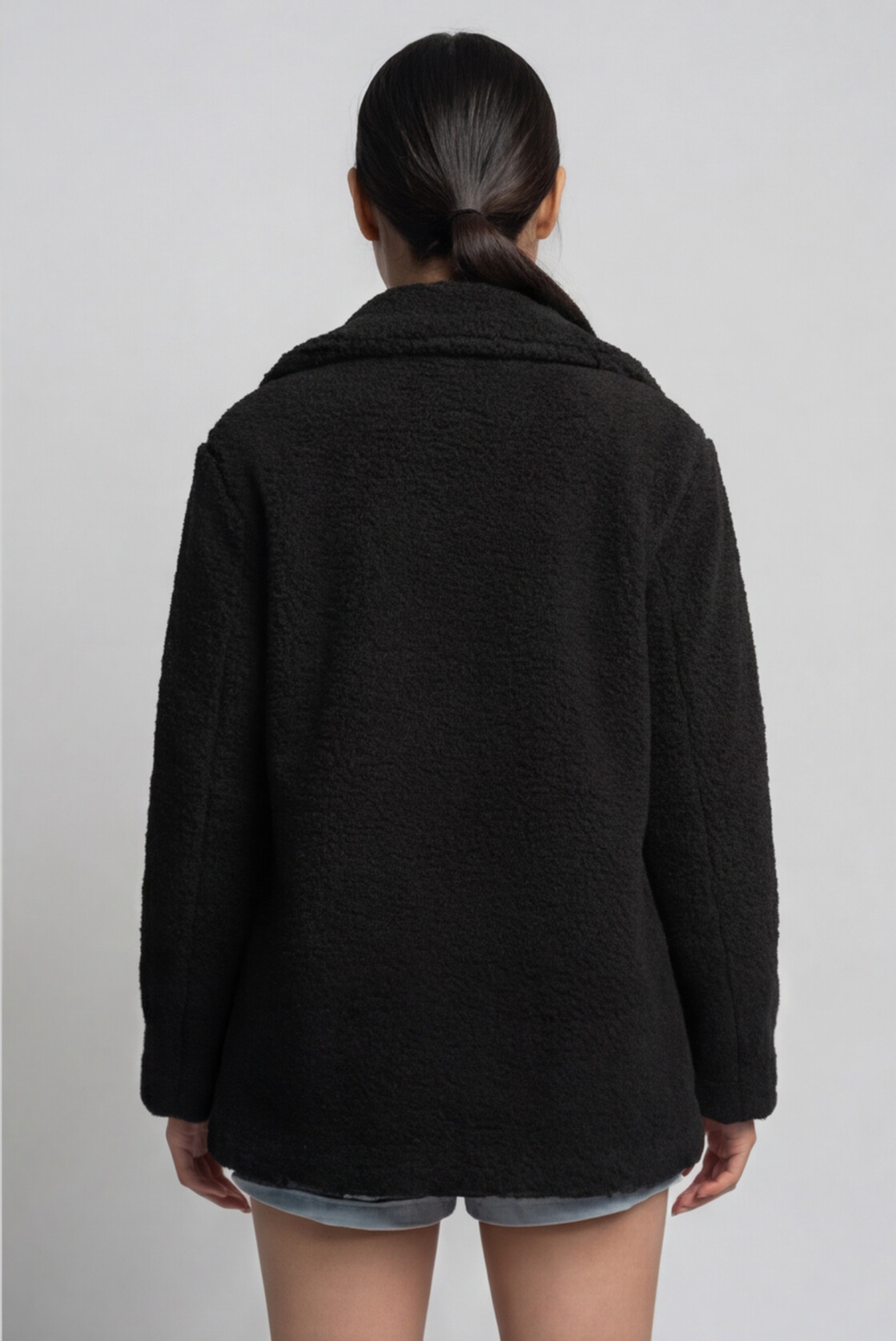 Loose Lapel Fluffy Coat