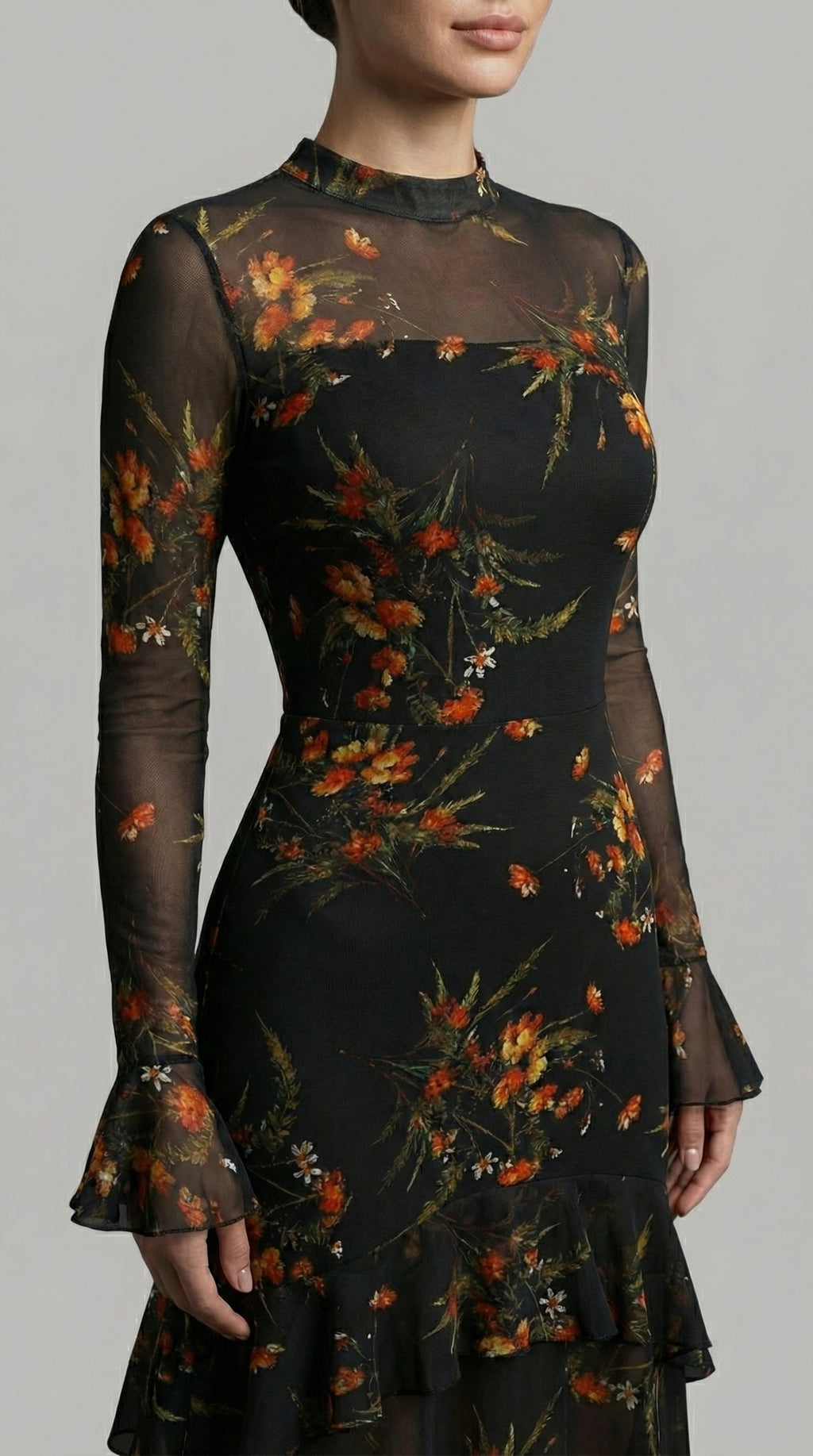 The Nocturnal Bloom Tiered Maxi