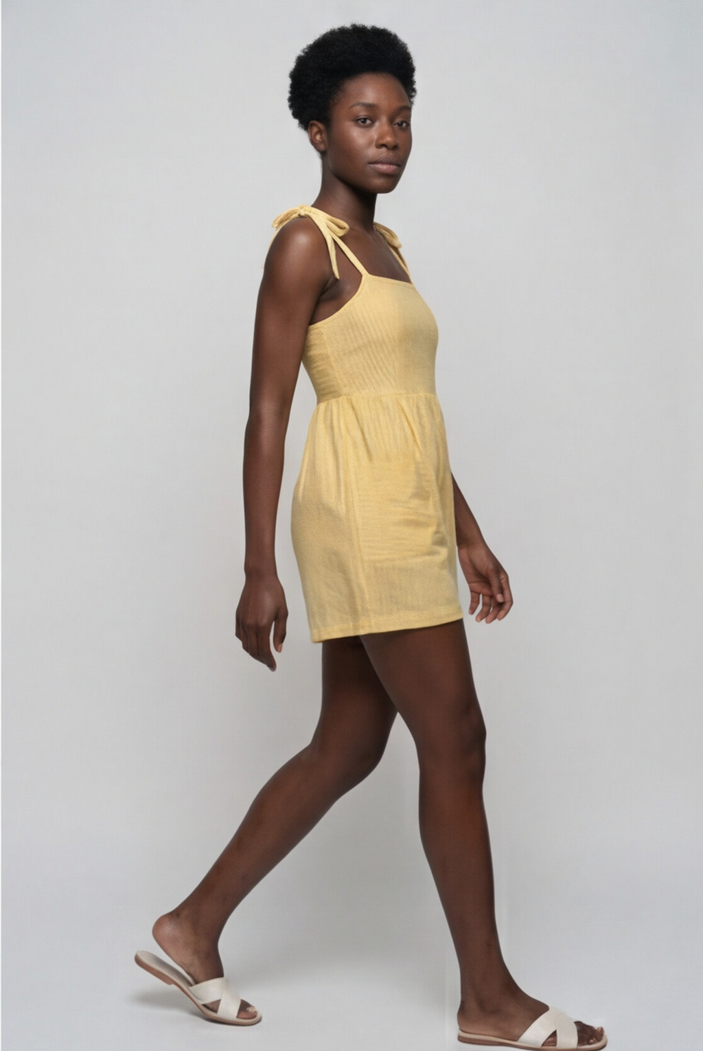 Sunbeam Stripes Bow-Tie Romper