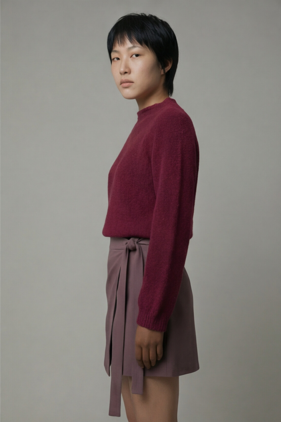 Crimsongrain Mock Neck Sweater