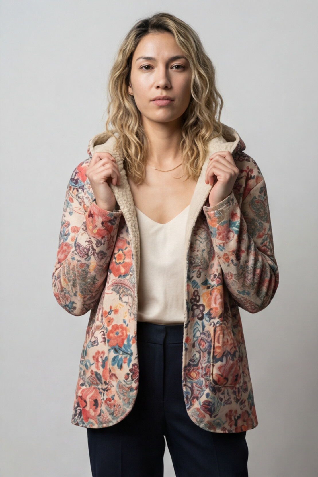 The Sherpa‑Lined Vintage Flora Coat