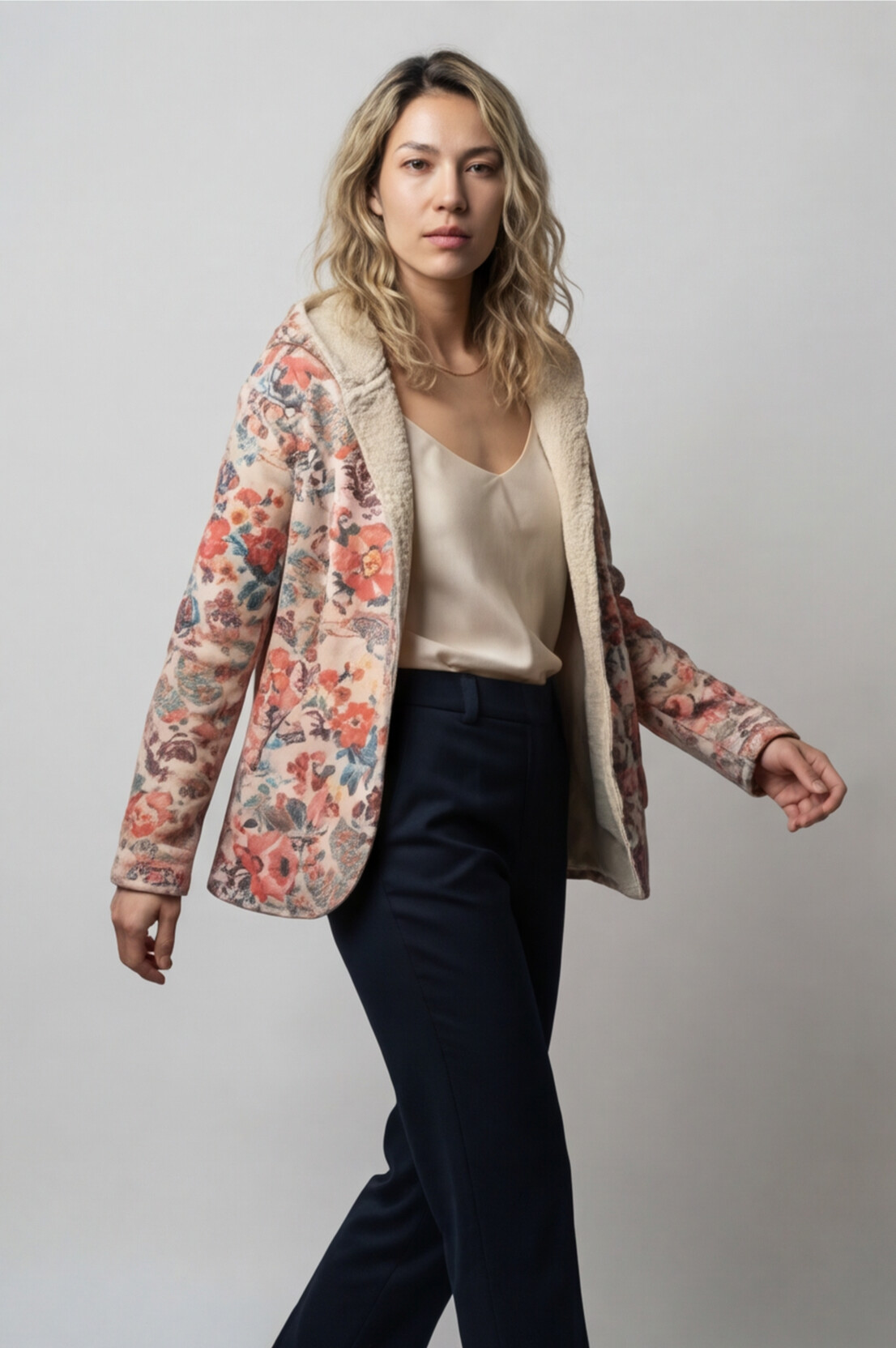 The Sherpa‑Lined Vintage Flora Coat