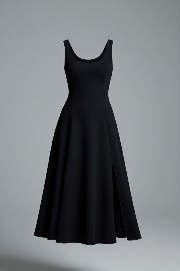 The Obsidian Siren Flare Split Midi