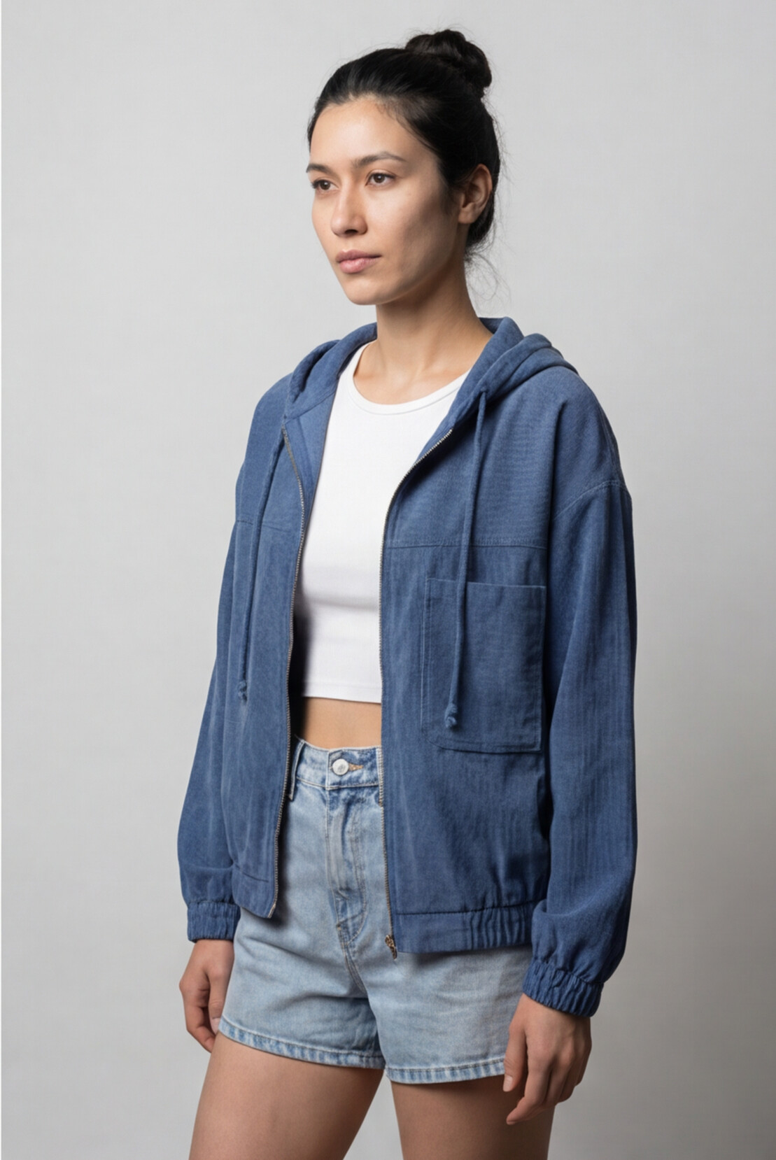 The Teal Corduroy Hooded Jacket