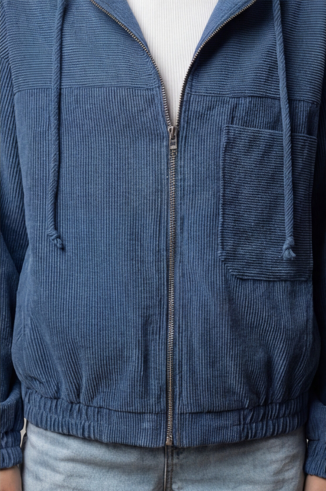 The Teal Corduroy Hooded Jacket