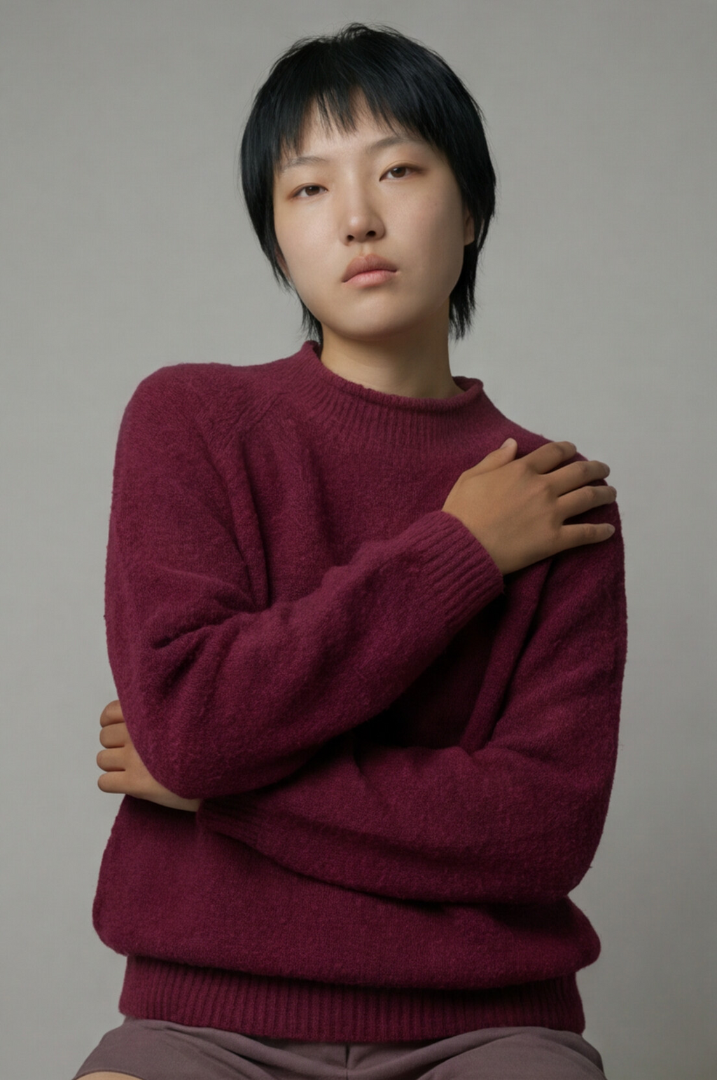 Crimsongrain Mock Neck Sweater