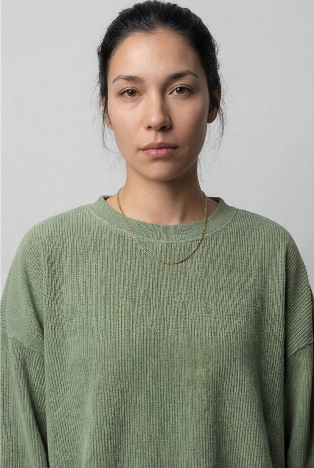 The Meadow Ribbed Oversized Pullover in Grass Green