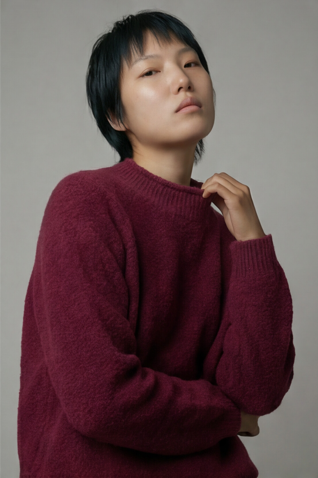 Crimsongrain Mock Neck Sweater