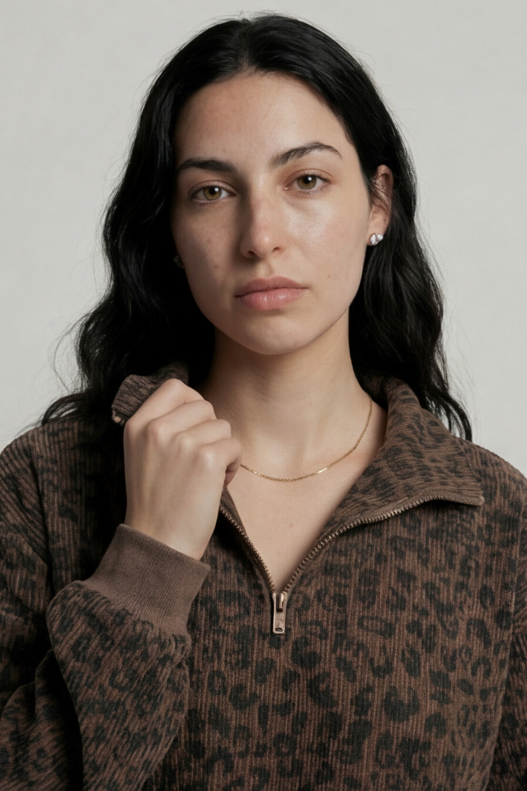 The Sahara Leopard Corduroy Quarter-Zip