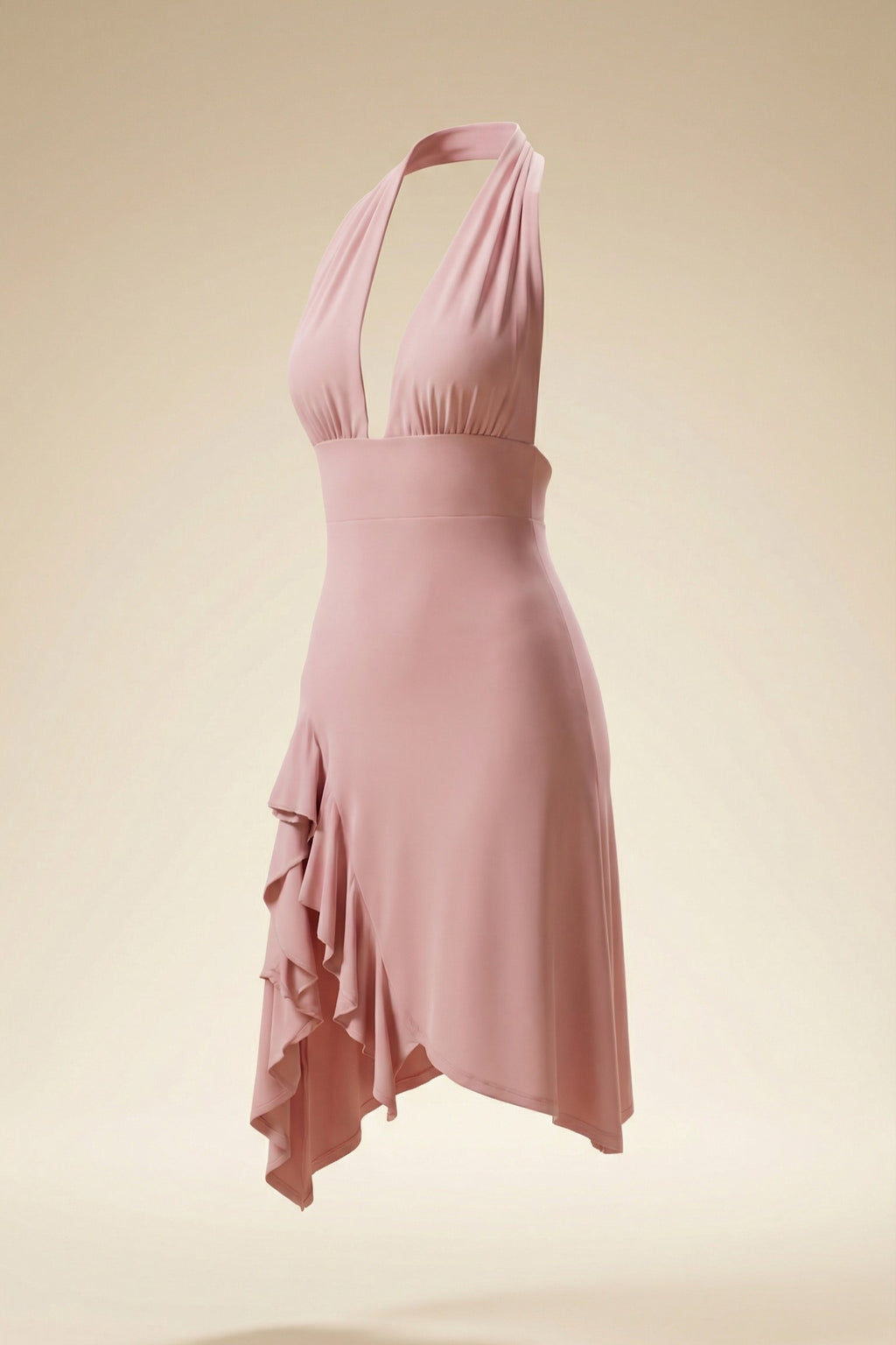 The Aurora Ruffle Halter Mini