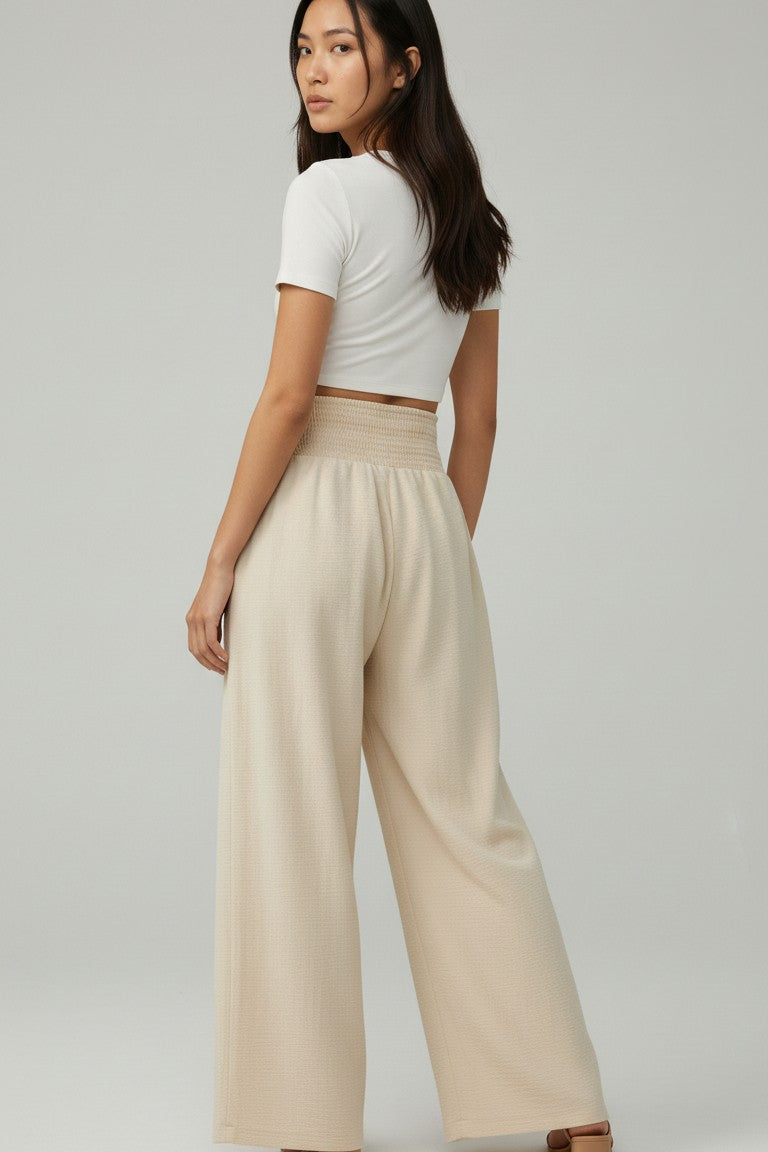 Ethereal Tie‑Front Wide‑Leg Pants