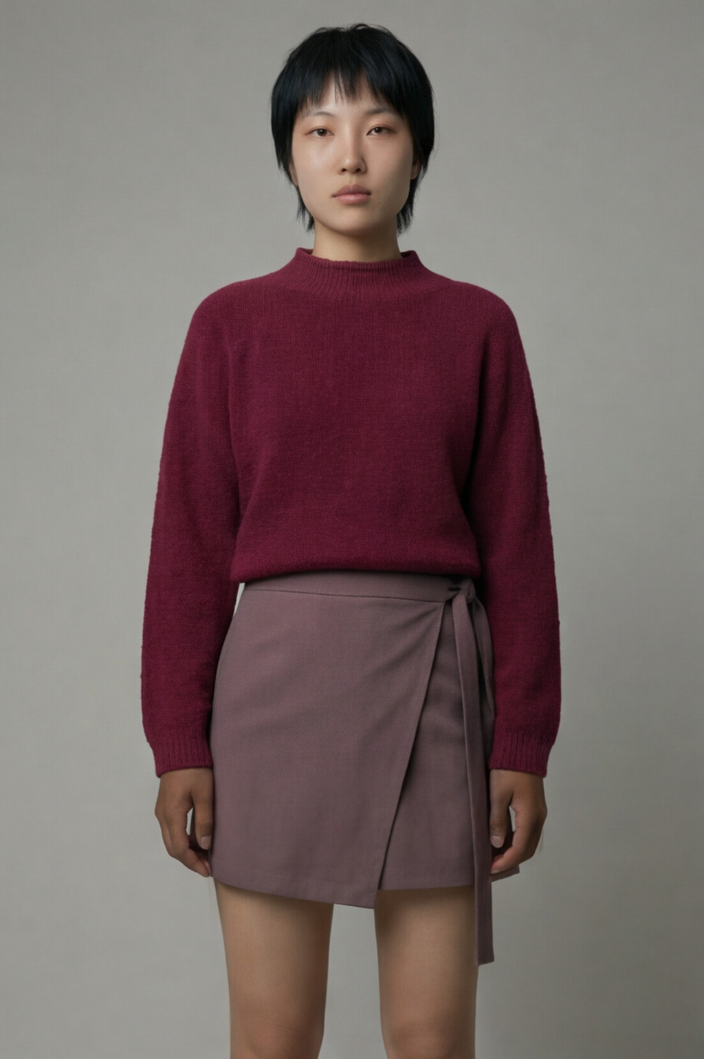 Crimsongrain Mock Neck Sweater