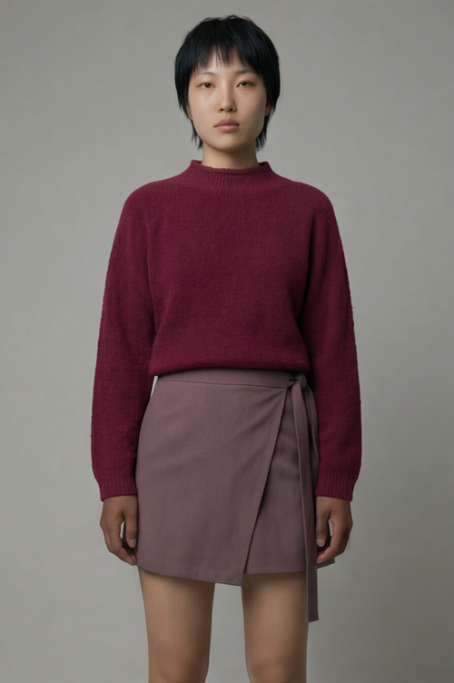 Crimsongrain Mock Neck Sweater