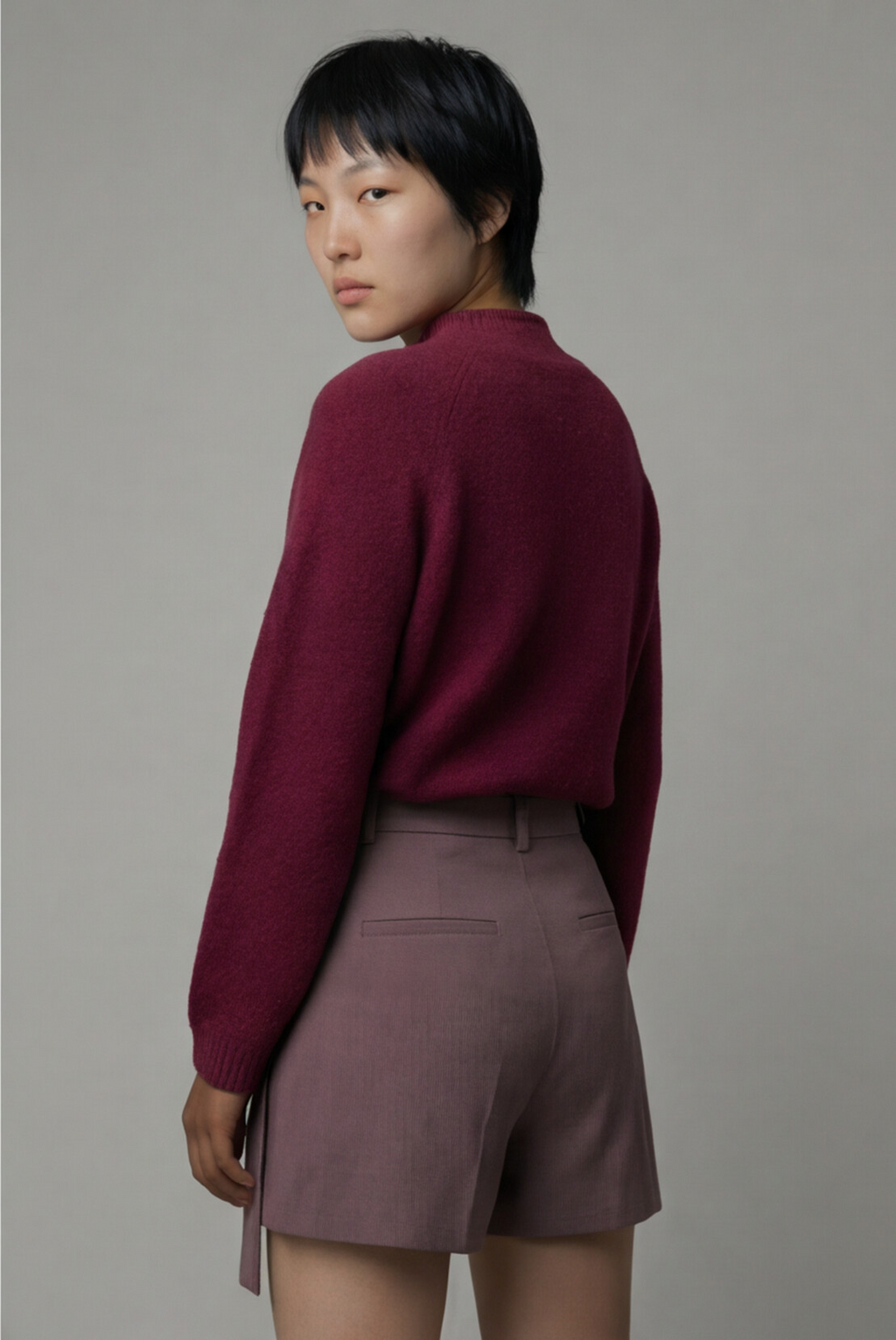 Crimsongrain Mock Neck Sweater