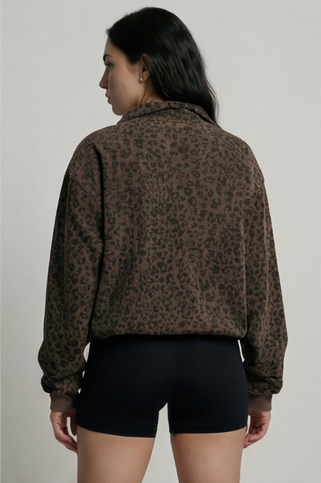 The Sahara Leopard Corduroy Quarter-Zip