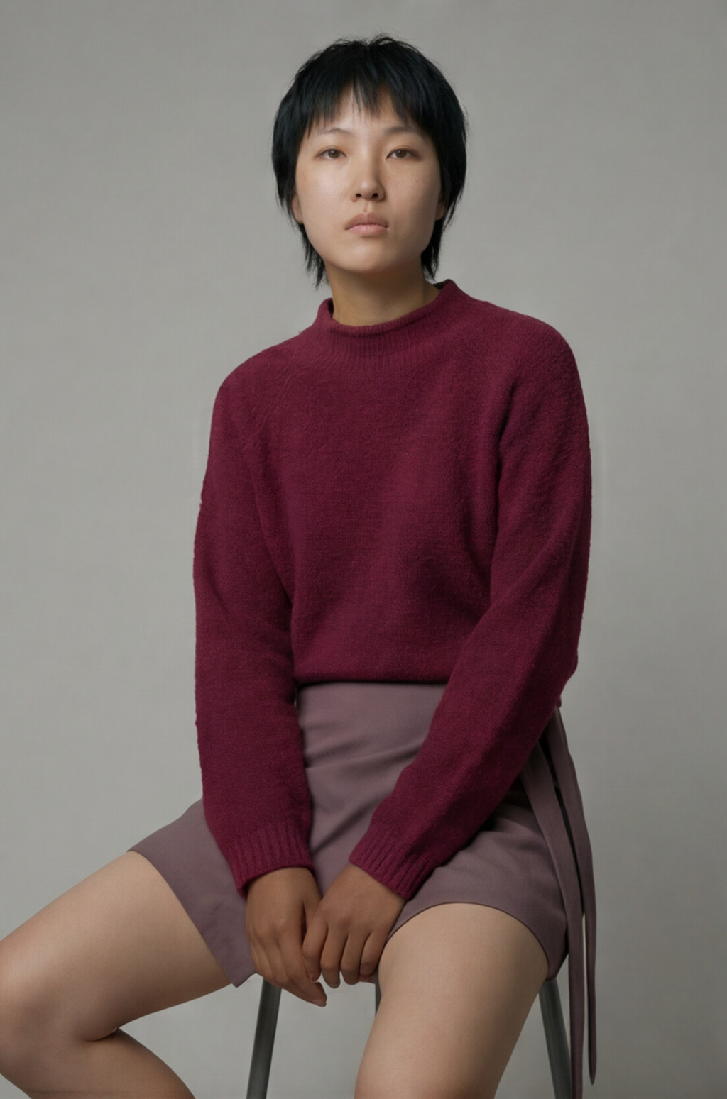 Crimsongrain Mock Neck Sweater