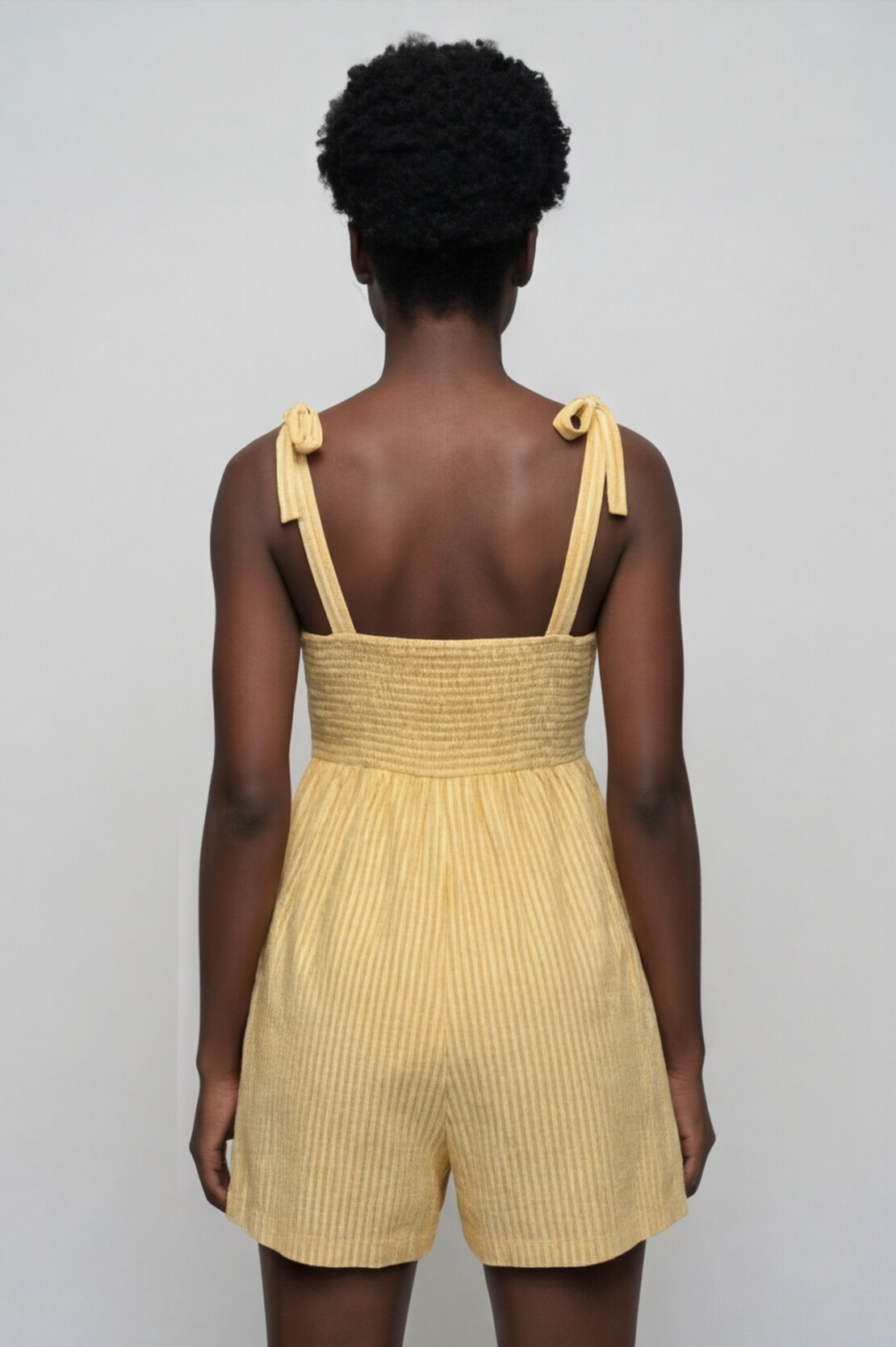 Sunbeam Stripes Bow-Tie Romper