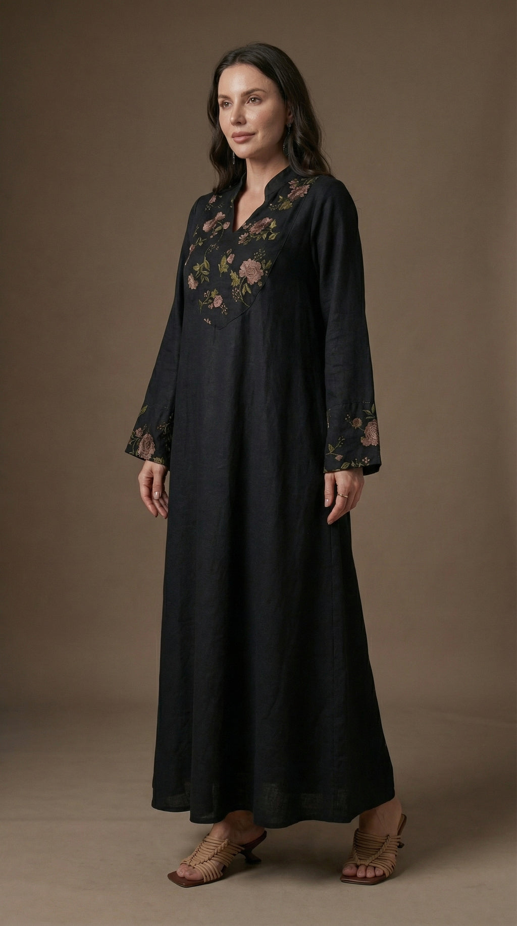 The Sultana Embroidered Abaya Maxi