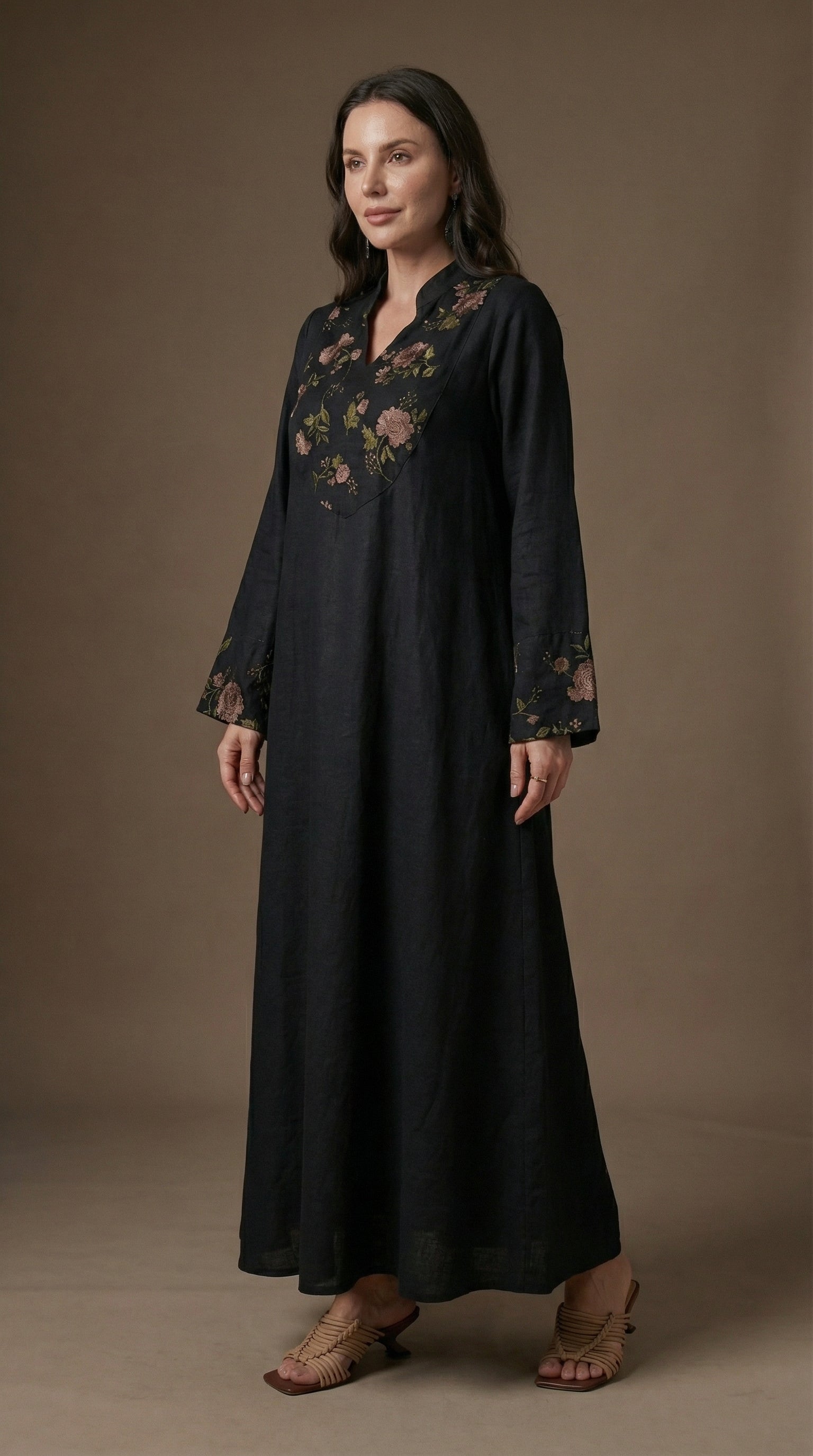 The Sultana Embroidered Abaya Maxi