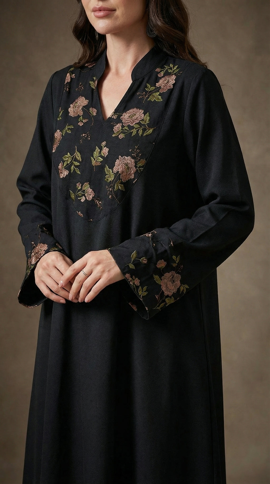 The Sultana Embroidered Abaya Maxi