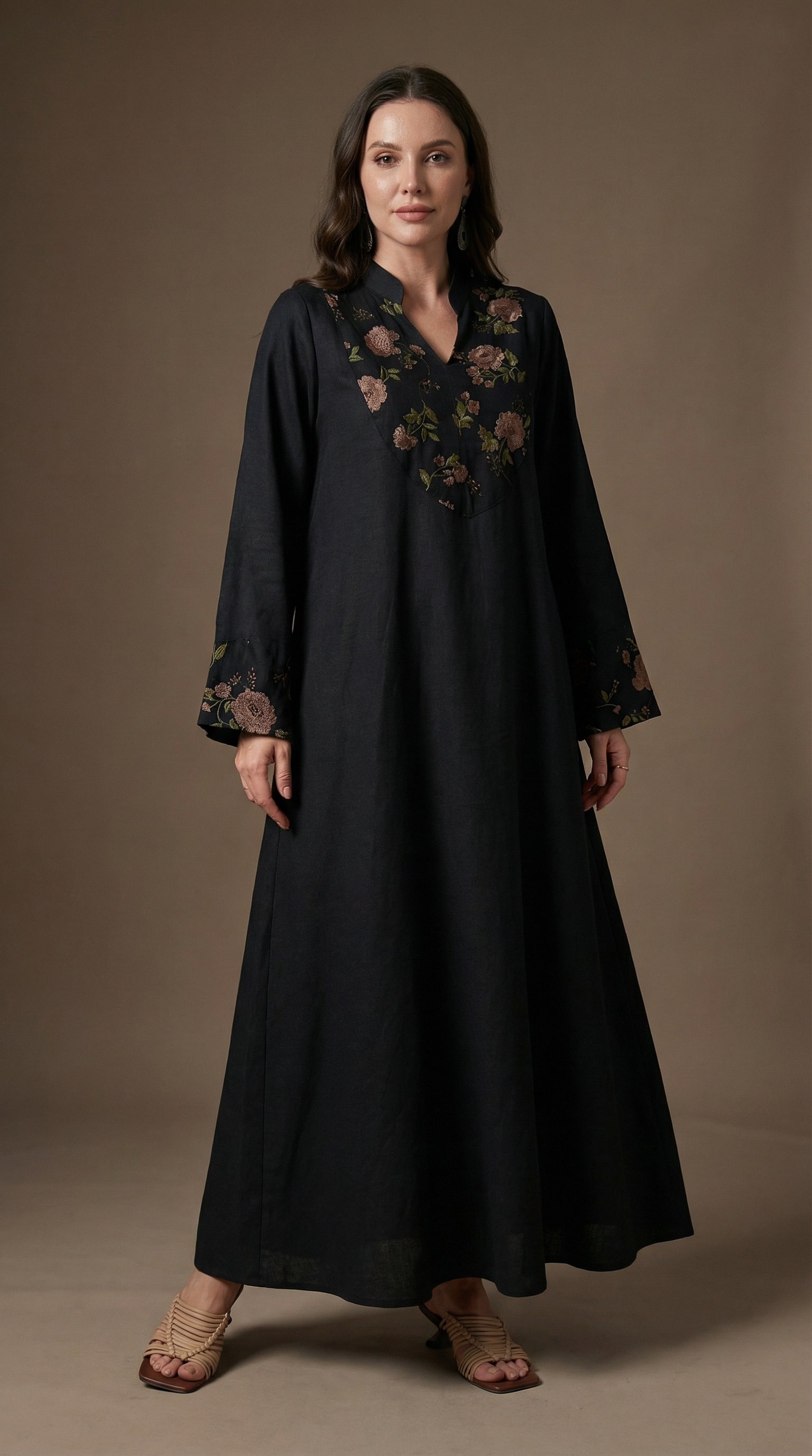 The Sultana Embroidered Abaya Maxi