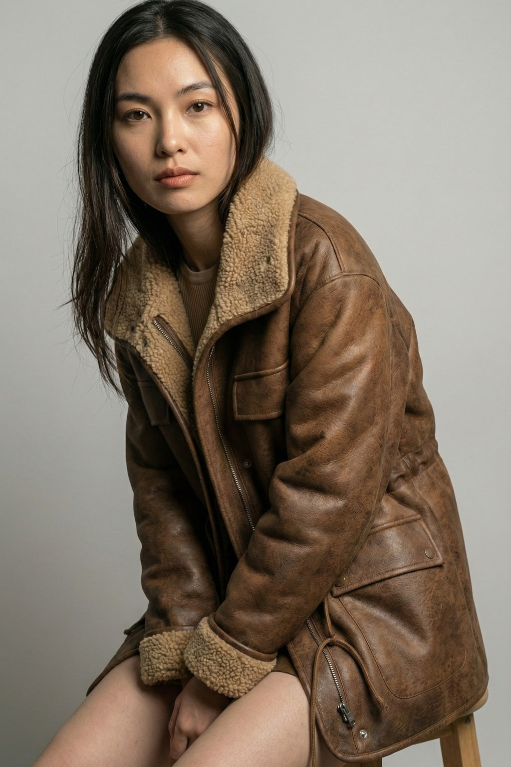 Frontier Lamb's Wool Aviator Jacket