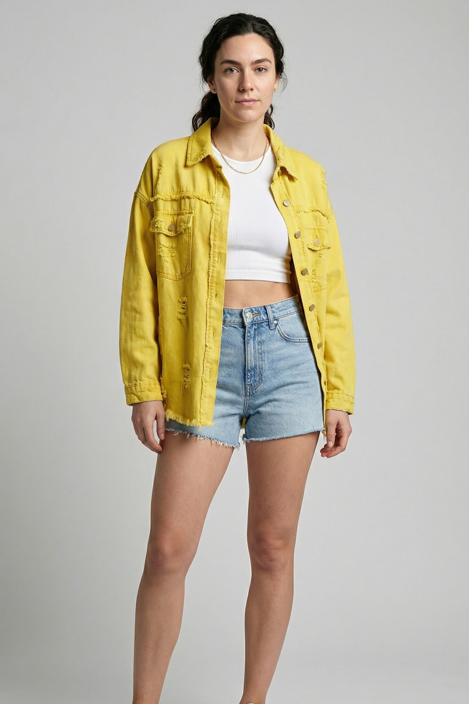 The Horizon Ripped Boyfriend Shacket