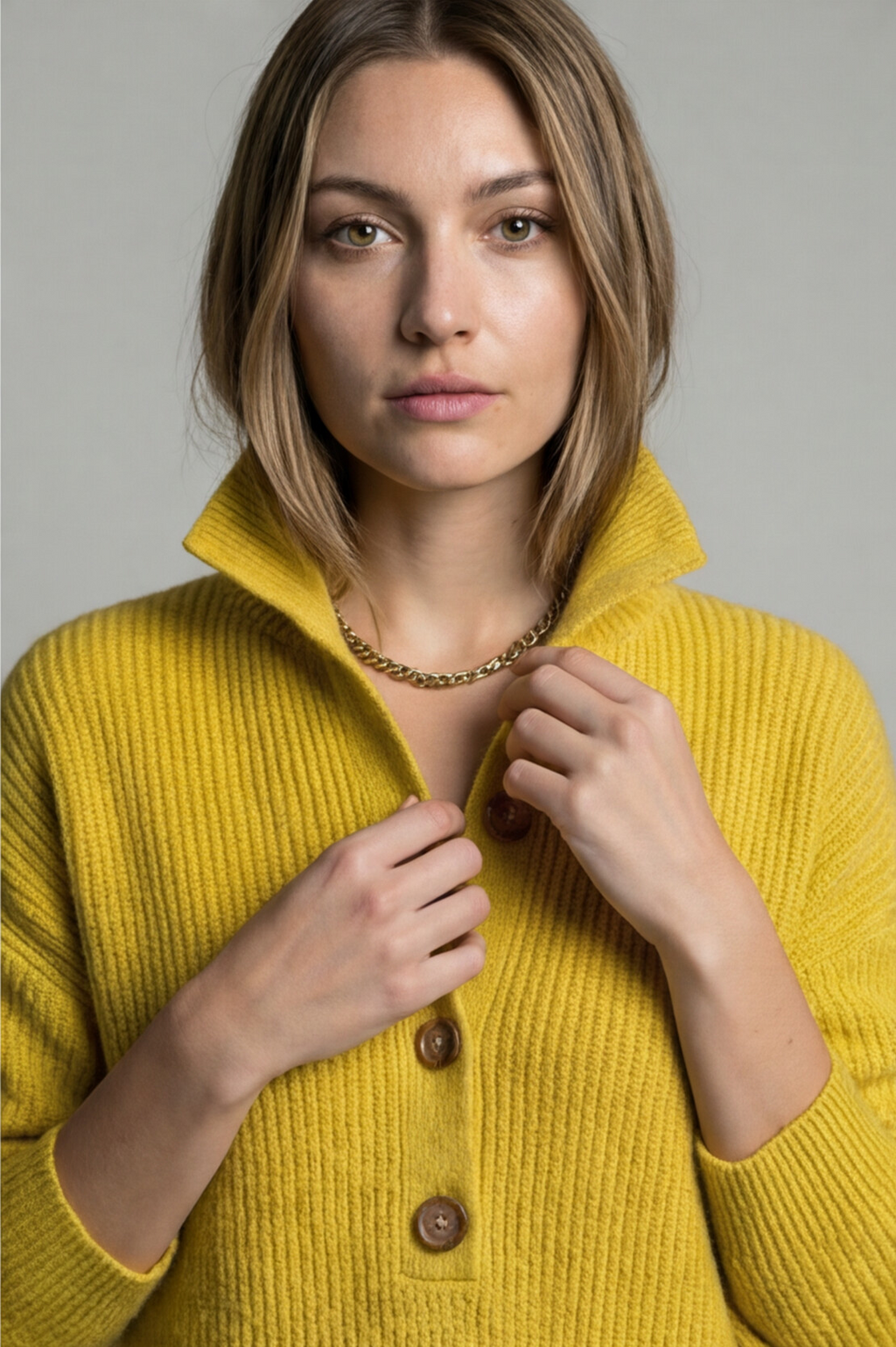 Softline Ribbed Button Dress